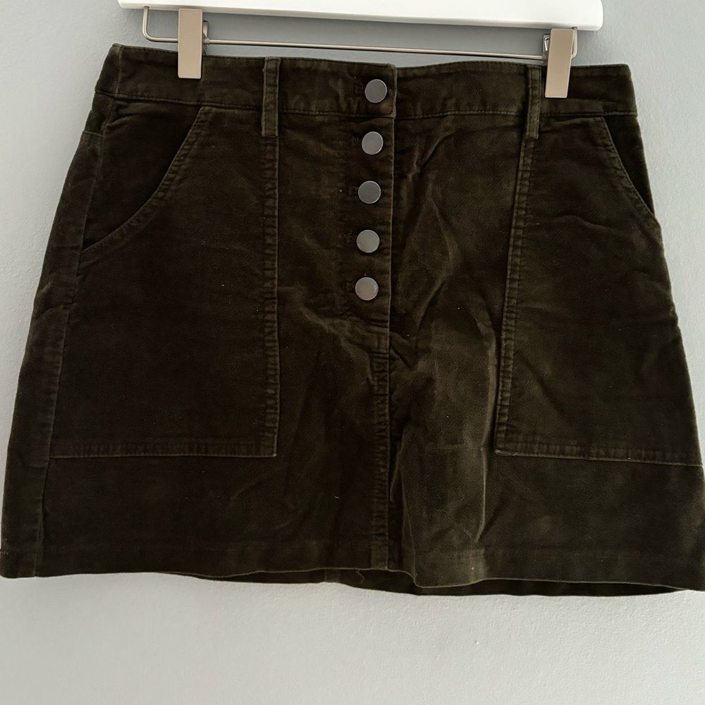 Forever 21 Green Suede Mini Skirt